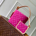 Louis Vuitton LV M27626 All In BB Bag Fuchsia Denim