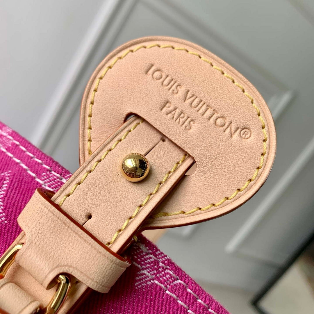 Louis Vuitton LV M27626 All In BB Bag Fuchsia Denim