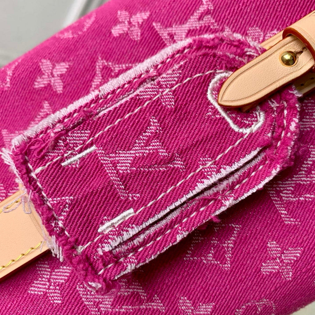 Louis Vuitton LV M27626 All In BB Bag Fuchsia Denim