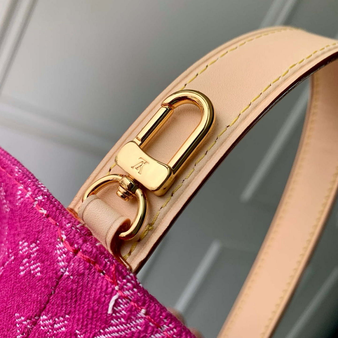 Louis Vuitton LV M27626 All In BB Bag Fuchsia Denim