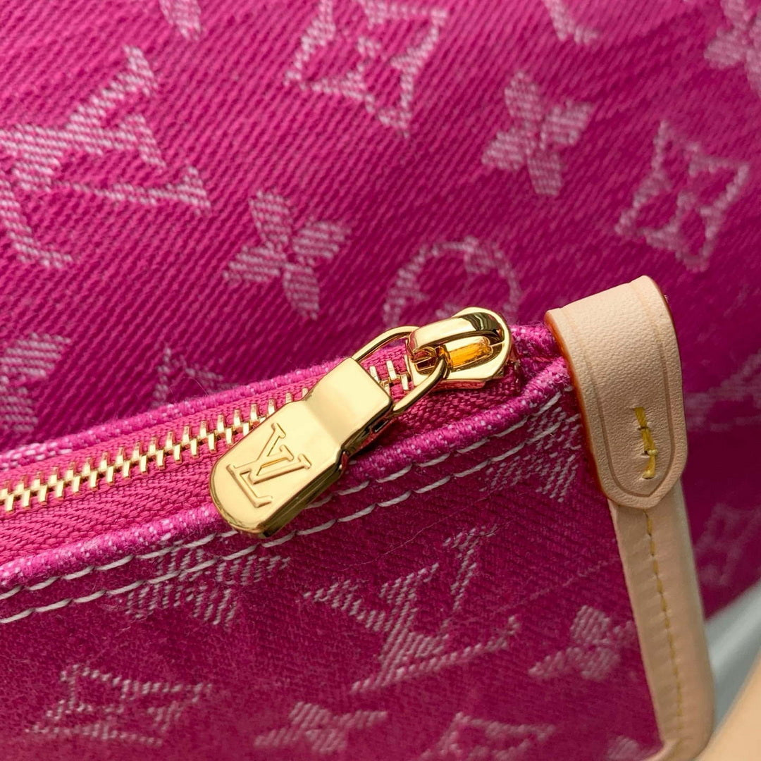 Louis Vuitton LV M27626 All In BB Bag Fuchsia Denim
