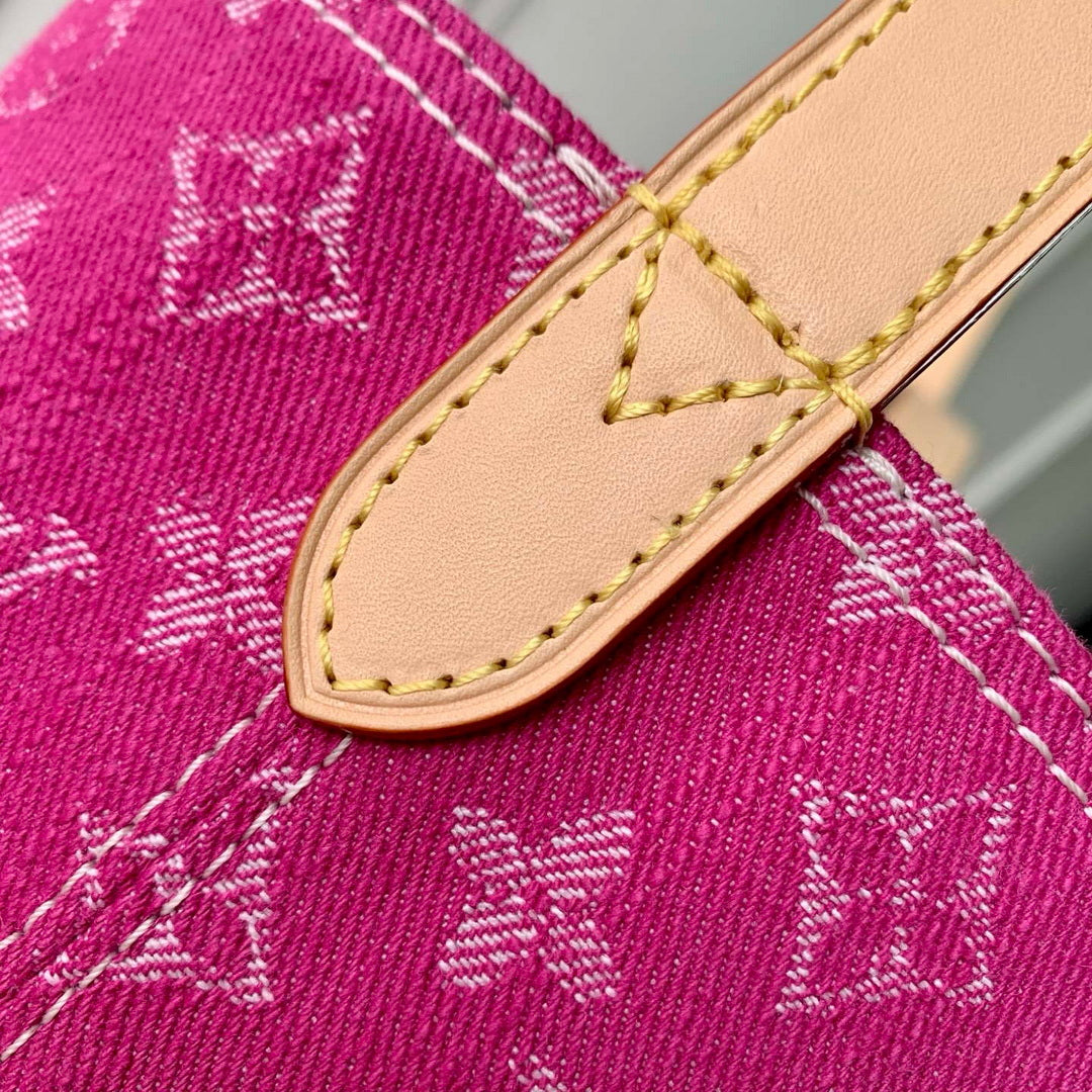 Louis Vuitton LV M27626 All In BB Bag Fuchsia Denim
