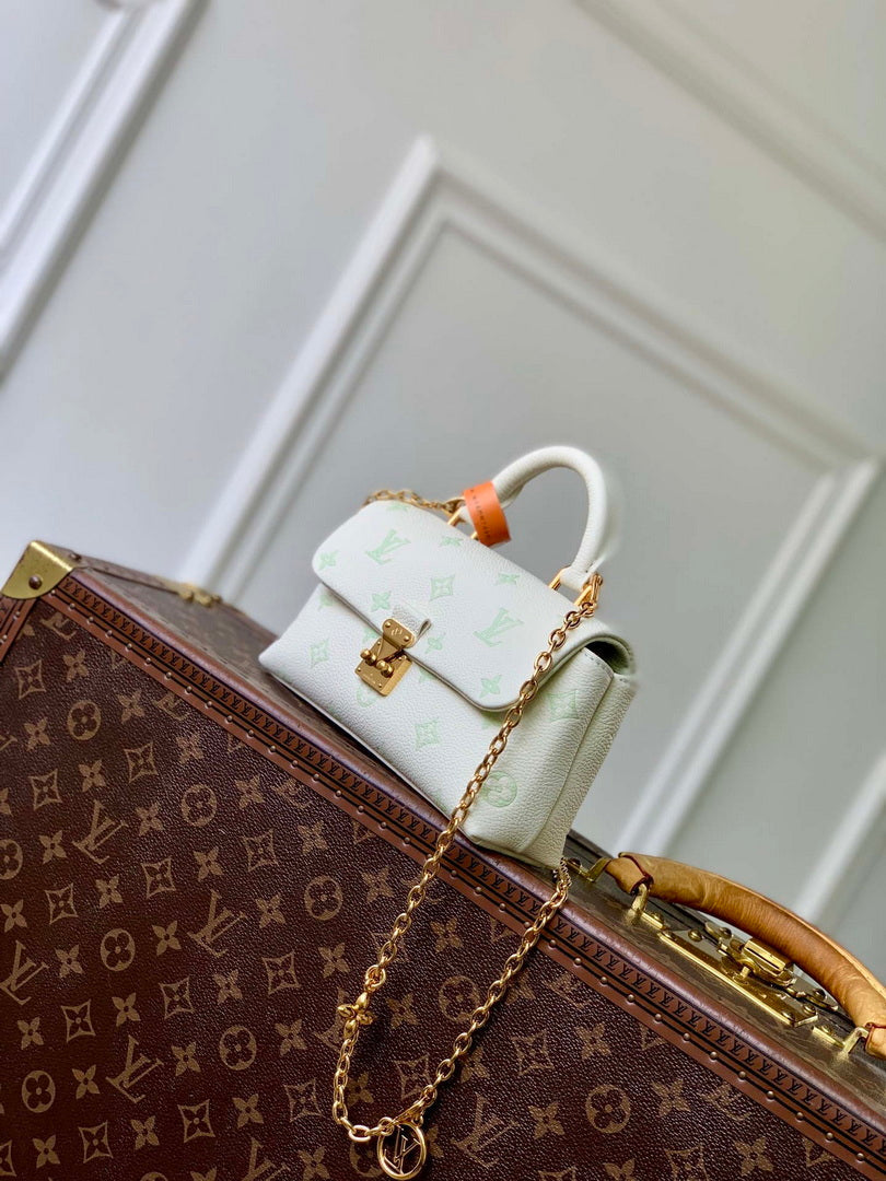 Louis Vuitton LV M27698 Nano Madeleine Bag Milky White/Green