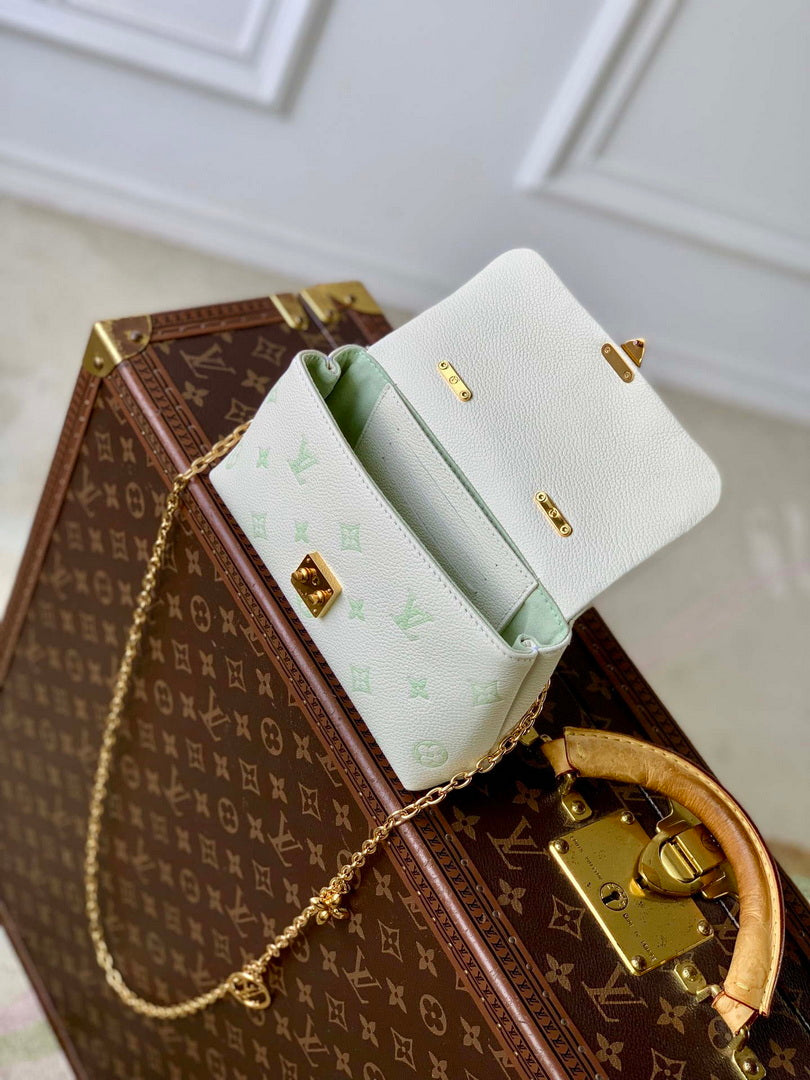 Louis Vuitton LV M27698 Nano Madeleine Bag Milky White/Green