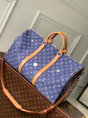 Louis Vuitton LV M27781 Keepall Bandoulière 50 Bag Blue - Default Title - View 3