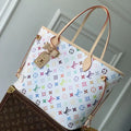 Louis Vuitton LV M27787 LV x TM Neverfull MM Handbag Monogram White