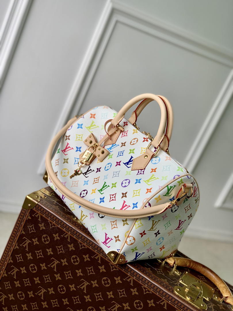 Louis Vuitton  LV M27789 Speedy 30  Bandoulière  Bag Multicolor  White