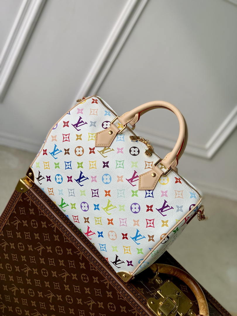 Louis Vuitton  LV M27789 Speedy 30  Bandoulière  Bag Multicolor  White