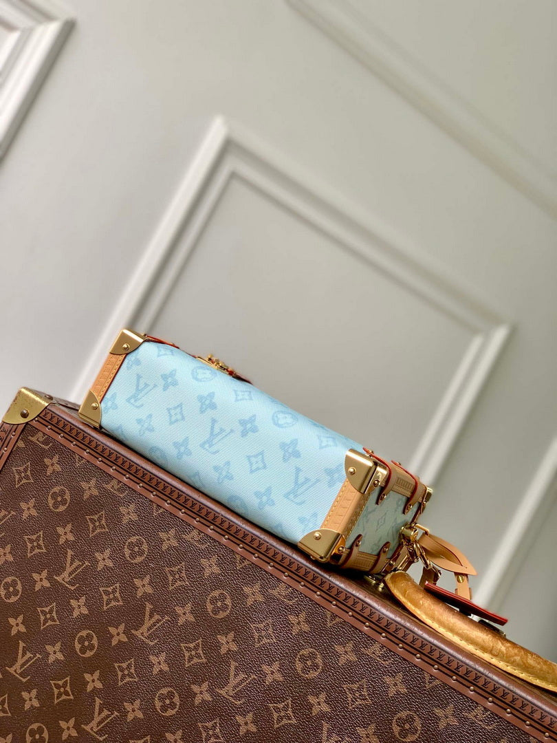 Louis Vuitton LV M27891 Side Trunk MM Bag Blue