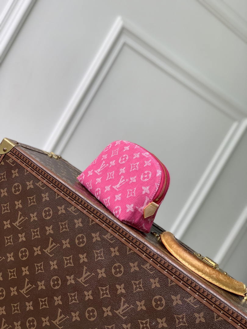 Louis Vuitton LV M28050 Pochette Cosmétique PM Fuschia Denim