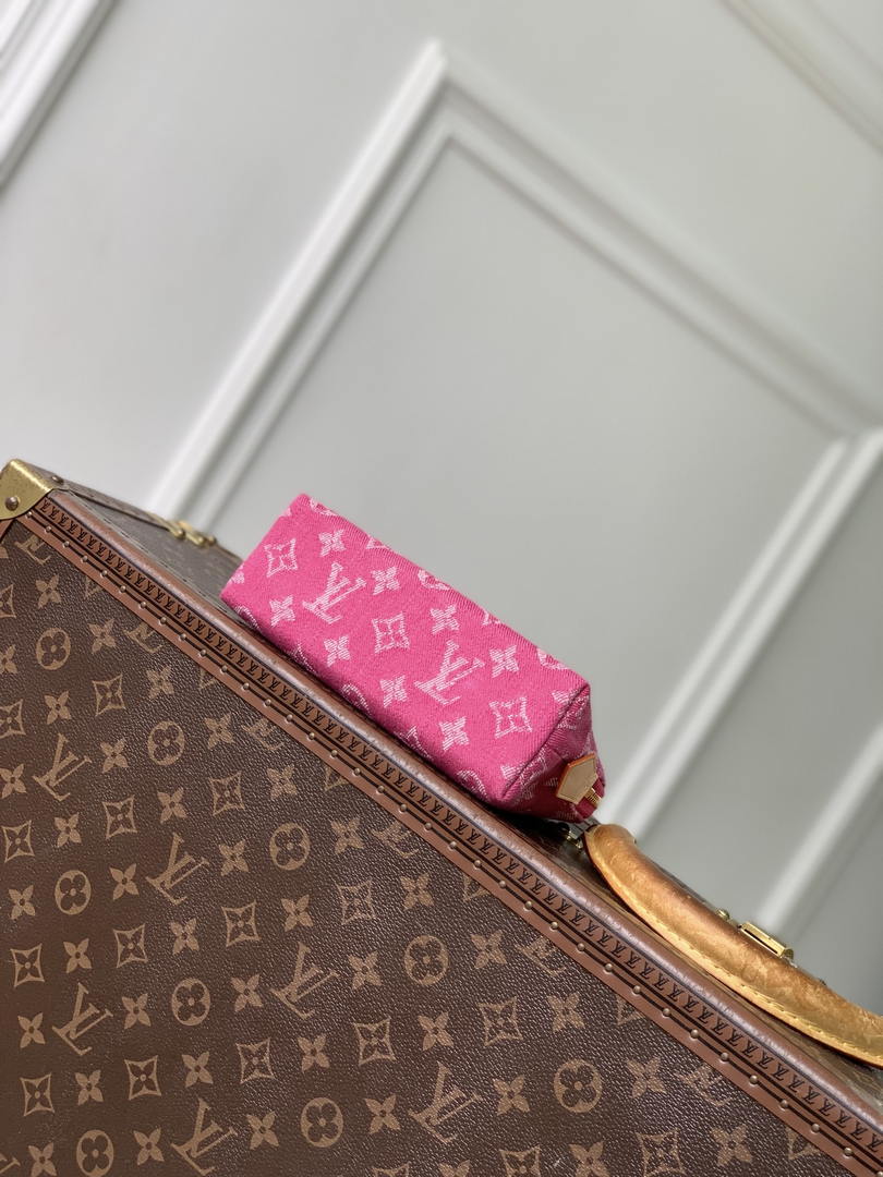 Louis Vuitton LV M28050 Pochette Cosmétique PM Fuschia Denim