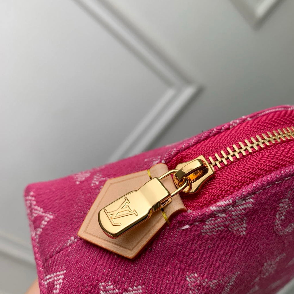 Louis Vuitton LV M28050 Pochette Cosmétique PM Fuschia Denim