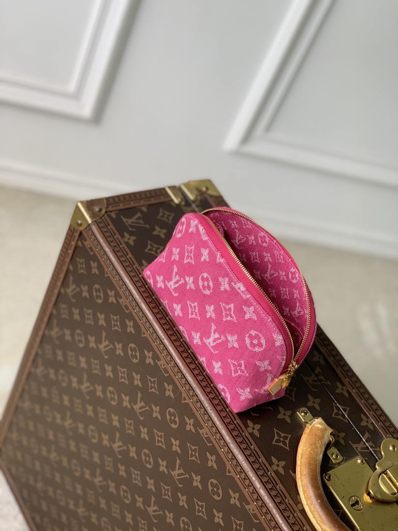 Louis Vuitton LV M28050 Pochette Cosmétique PM Fuschia Denim
