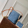 Louis Vuitton LV M28107 All In BB Bag Blue Denim
