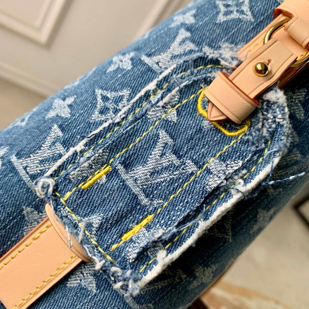Louis Vuitton LV M28107 All In BB Bag Blue Denim