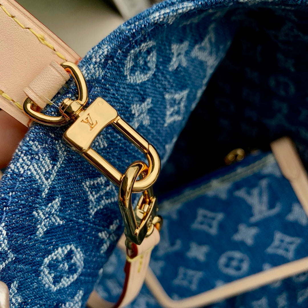 Louis Vuitton LV M28107 All In BB Bag Blue Denim