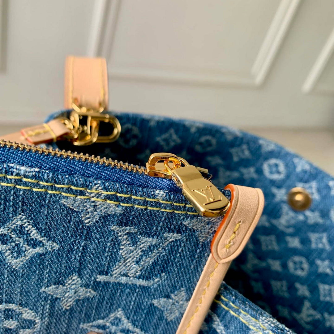 Louis Vuitton LV M28107 All In BB Bag Blue Denim