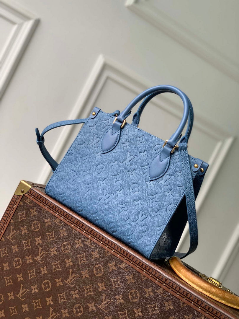 Louis Vuitton LV M28181 OnTheGo PM Bag Blue Jean