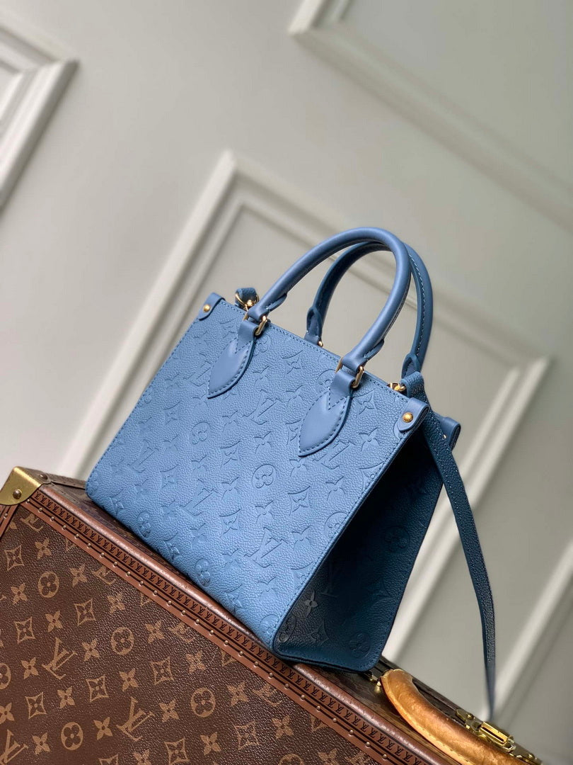 Louis Vuitton LV M28181 OnTheGo PM Bag Blue Jean