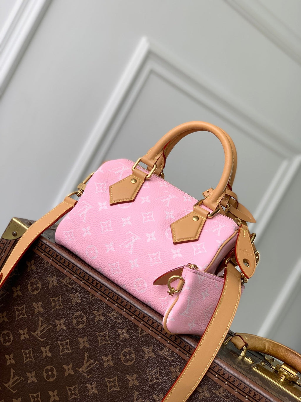 Louis Vuitton LV M28186 Speedy P9 Bandoulière 20 Bag Pink