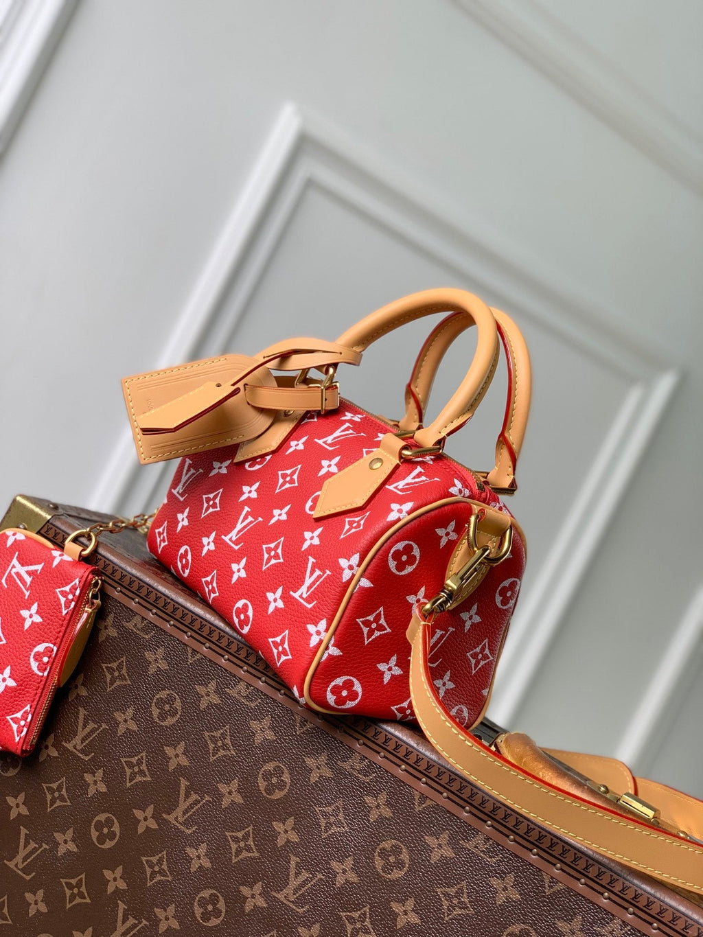 Louis Vuitton LV M28186 Speedy P9 Bandoulière 20 Bag Red