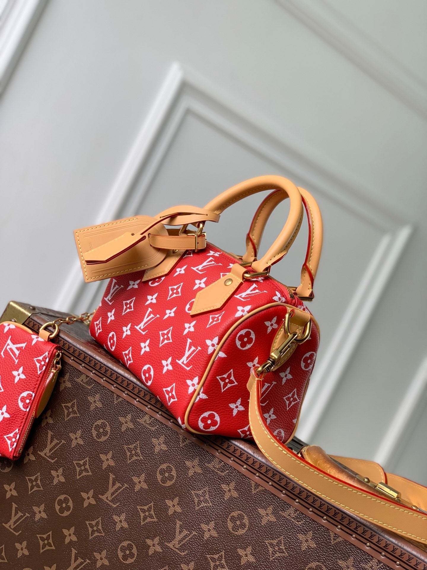 Louis Vuitton LV M28186 Speedy P9 Bandoulière 20 Bag Red