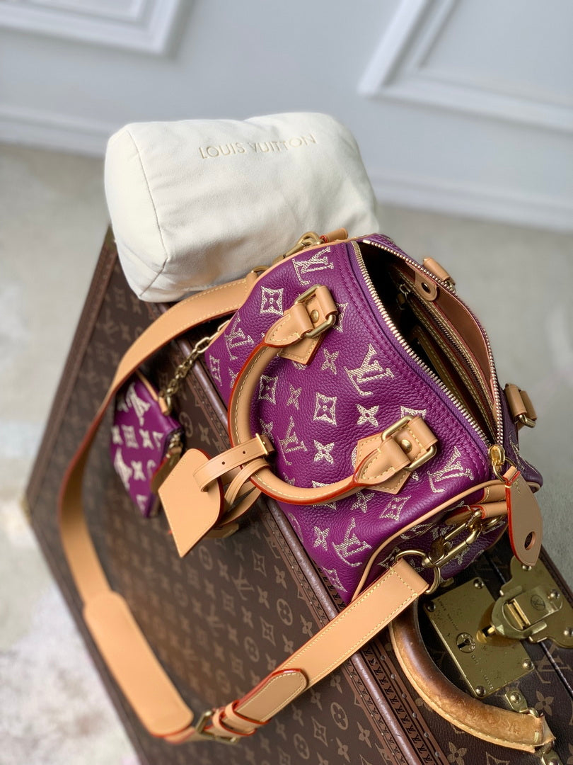 Louis Vuitton LV M28186 Speedy P9 Bandoulière 20 Bag Sea anemone purple