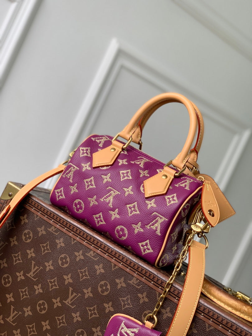 Louis Vuitton LV M28186 Speedy P9 Bandoulière 20 Bag Sea anemone purple - Default Title - View 3