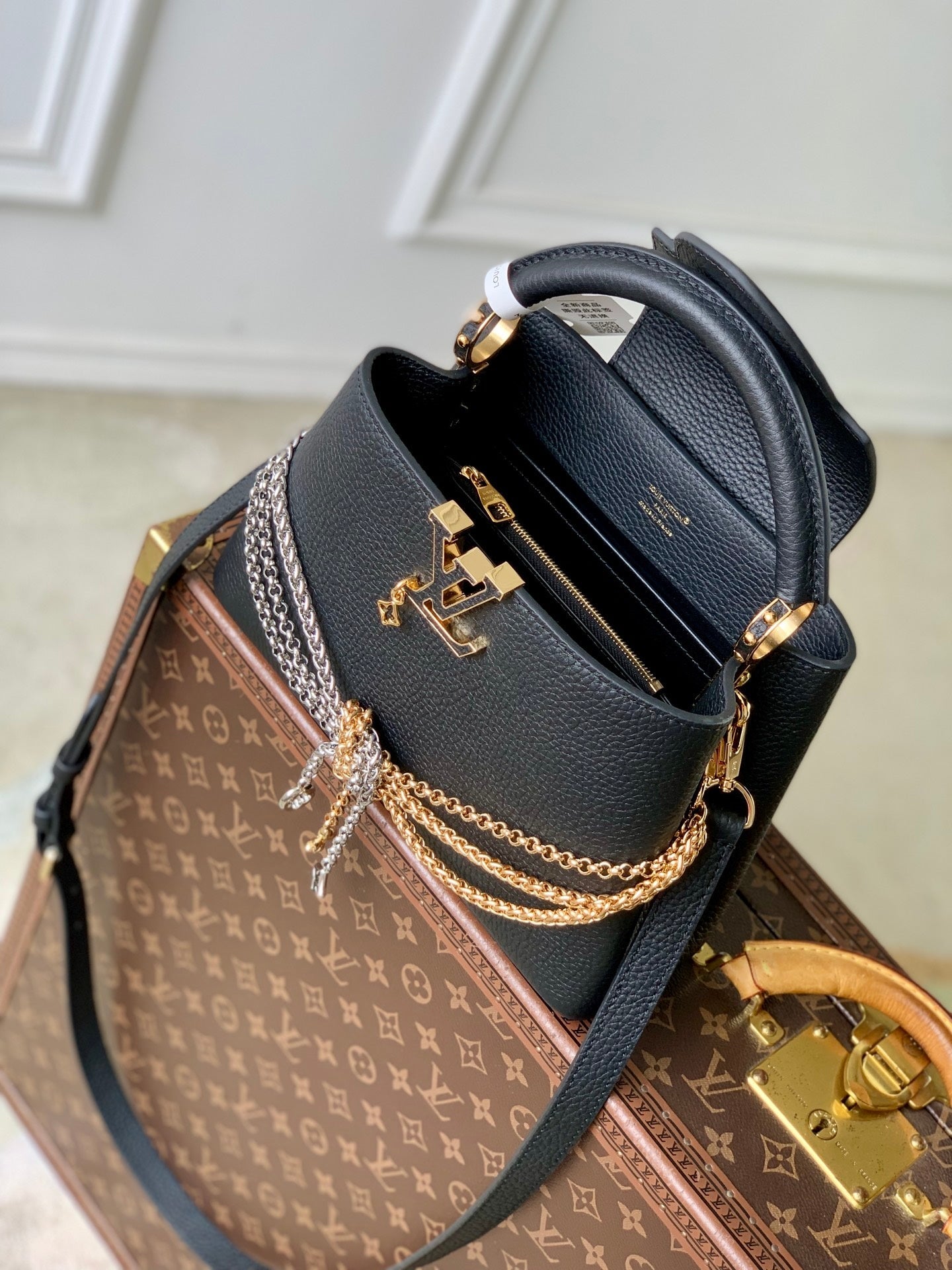Louis Vuitton LV M28203 Capucines BB Bag Black - Default Title - View 10