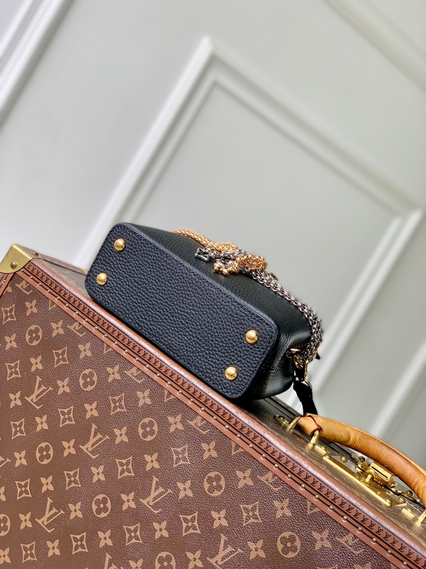 Louis Vuitton LV M28203 Capucines Mini Bag Black - Default Title - View 4