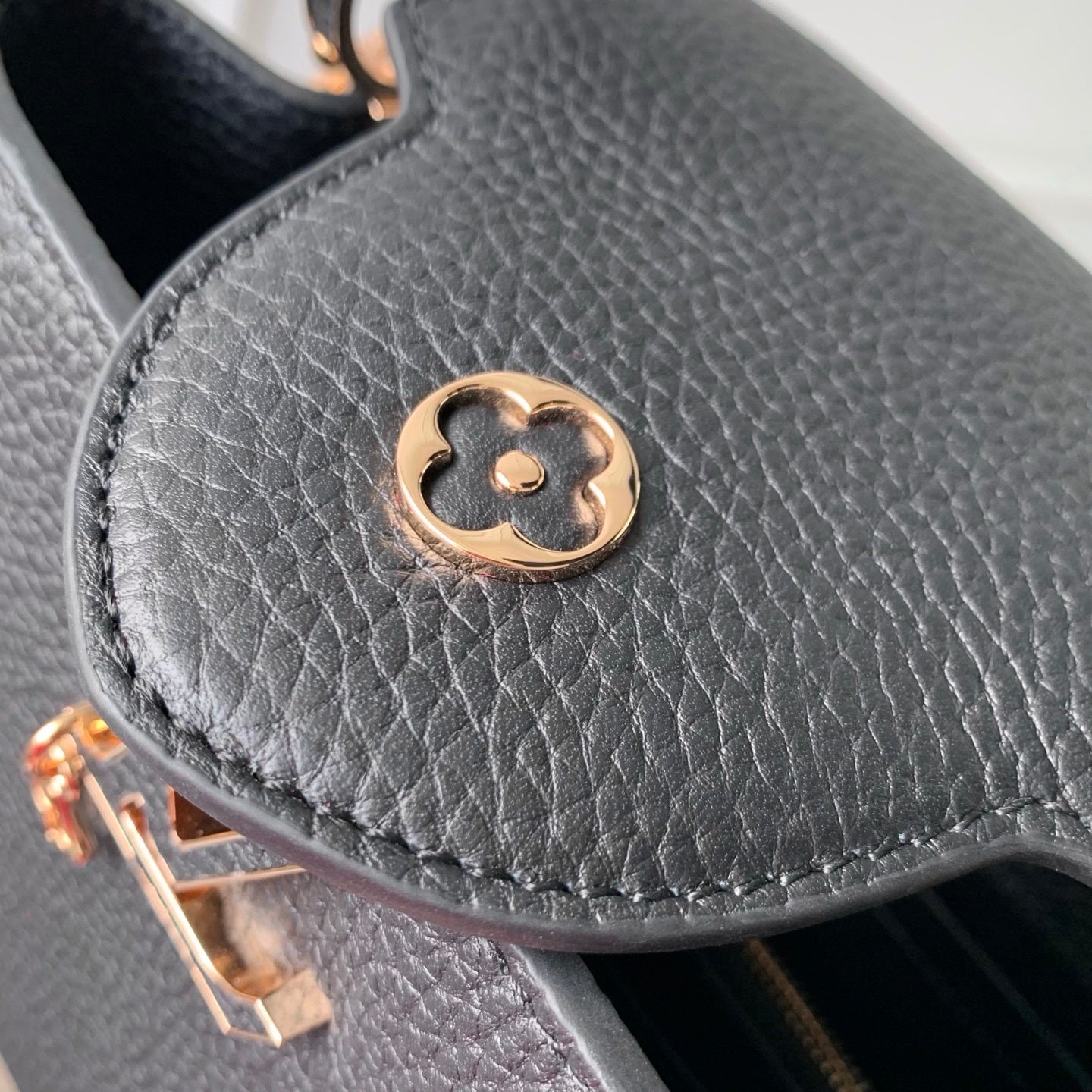Louis Vuitton LV M28203 Capucines Mini Bag Black - Default Title - View 5