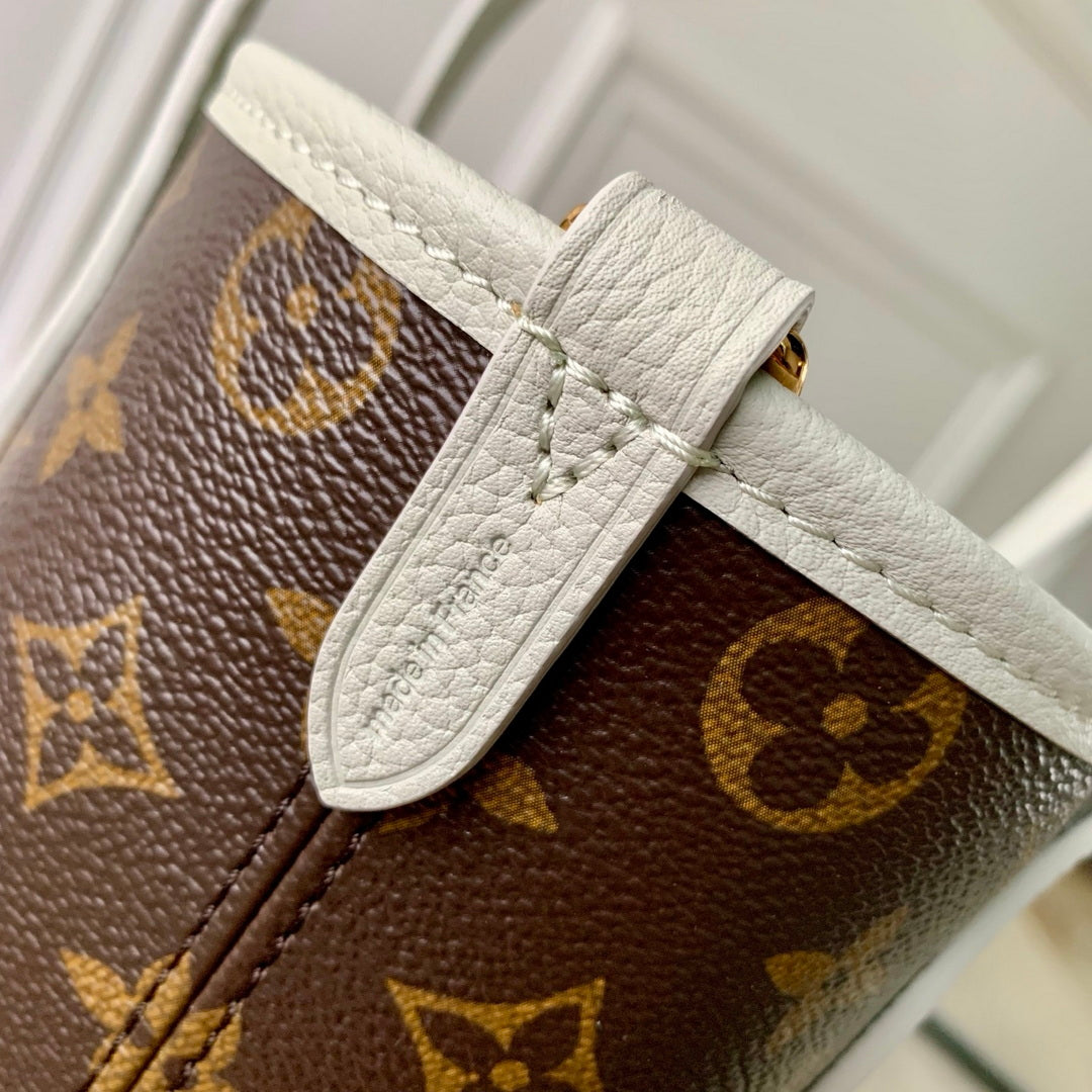 Louis Vuitton LV M28236 Neverfull Bandoulière Inside Out BB Bag Monogram Celadon