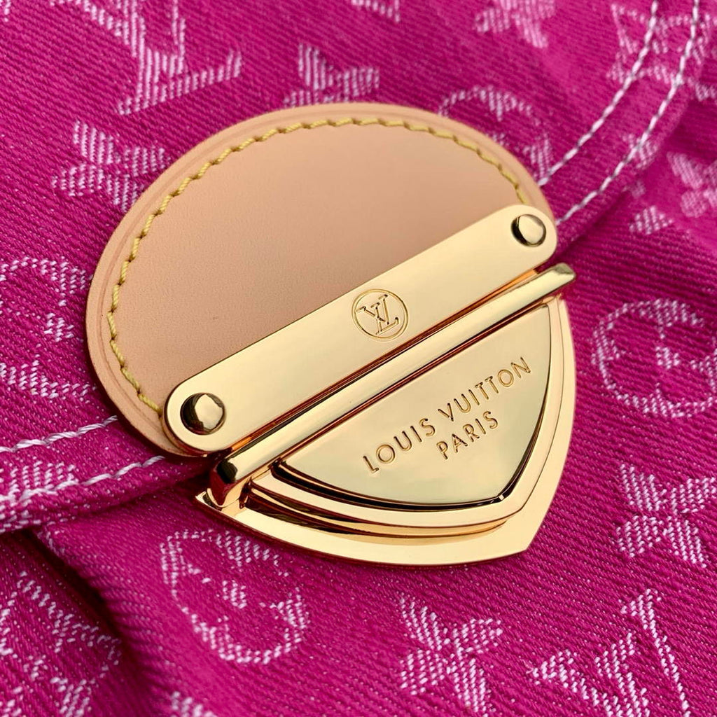 Louis Vuitton LV M28291  Sunset Handbag Fushia Denim
