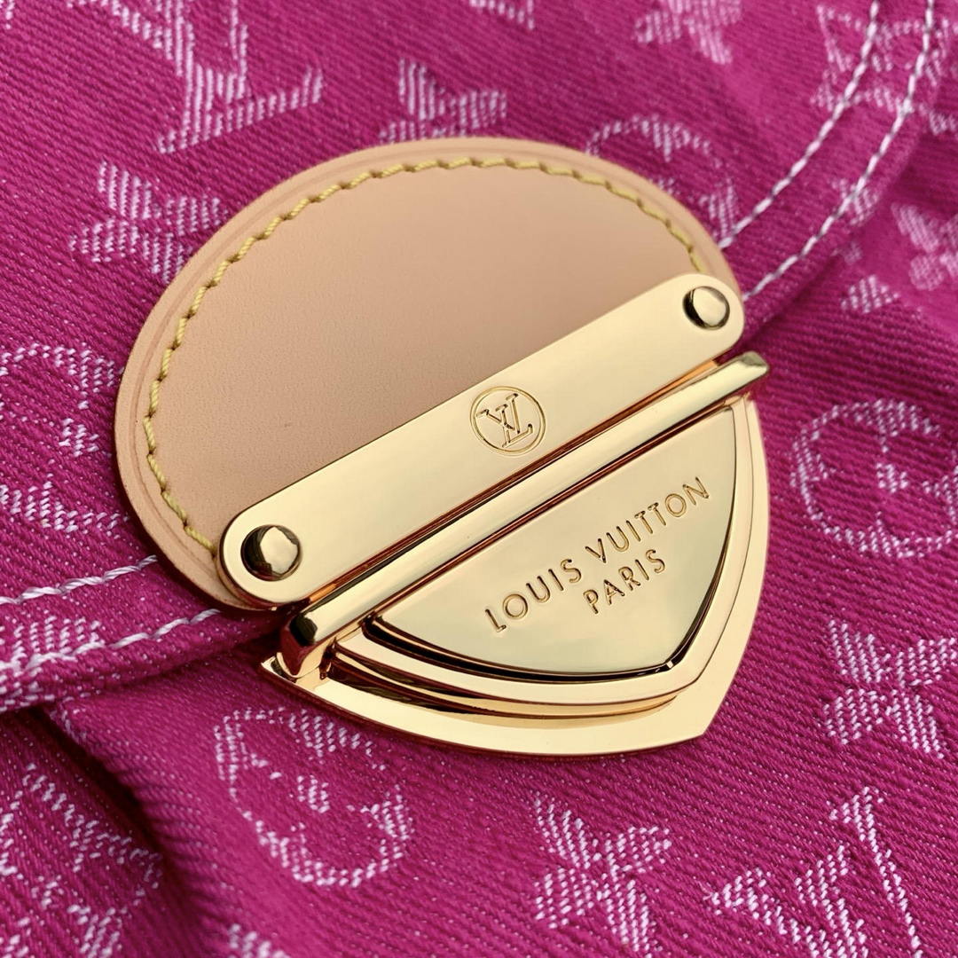 Louis Vuitton LV M28291  Sunset Handbag Fushia Denim