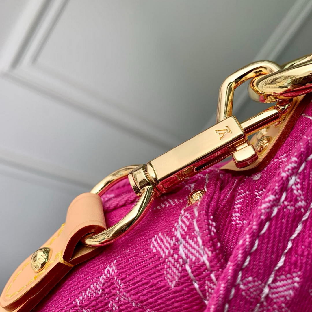 Louis Vuitton LV M28291  Sunset Handbag Fushia Denim