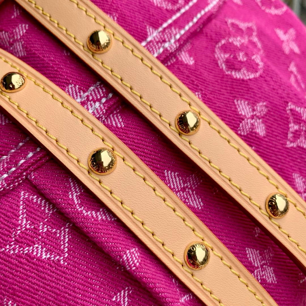 Louis Vuitton LV M28291  Sunset Handbag Fushia Denim