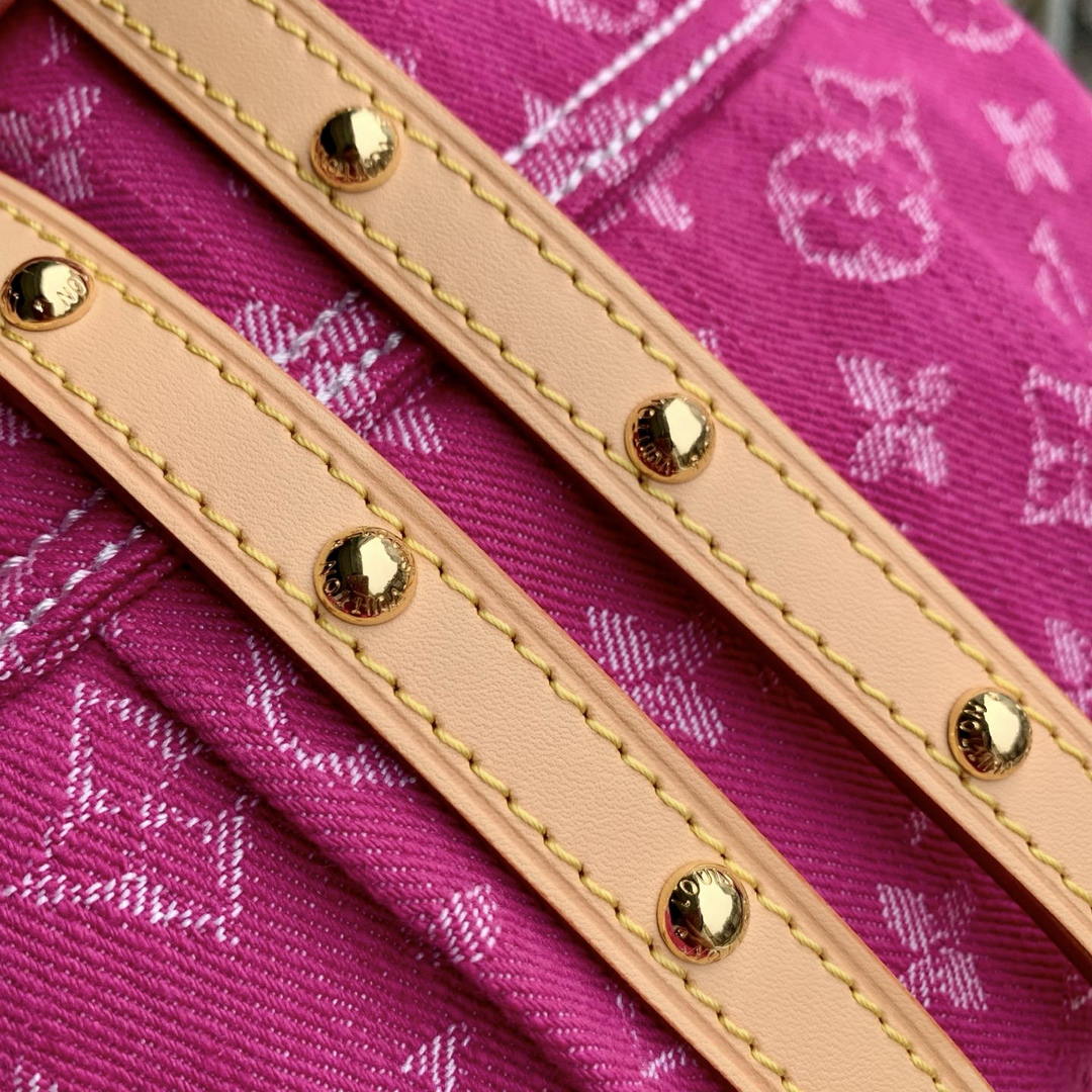 Louis Vuitton LV M28291  Sunset Handbag Fushia Denim