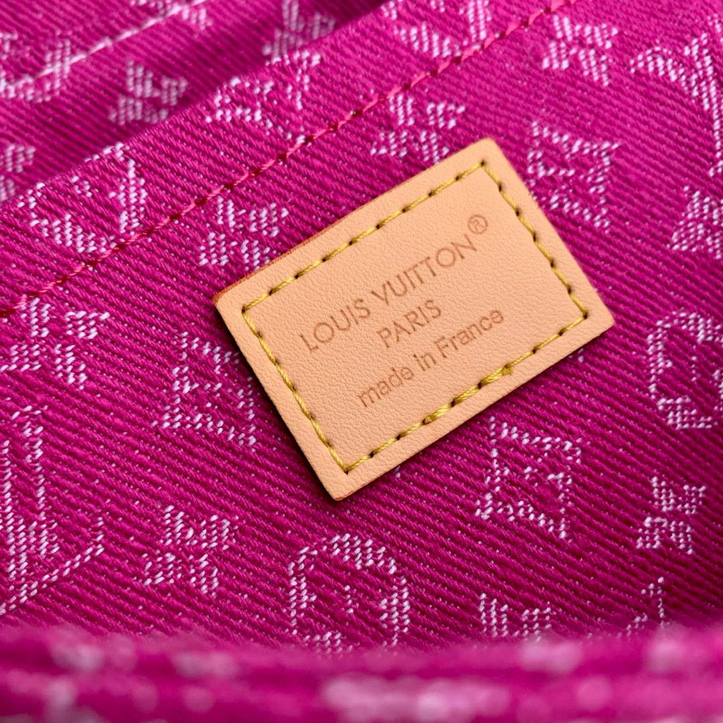 Louis Vuitton LV M28291  Sunset Handbag Fushia Denim