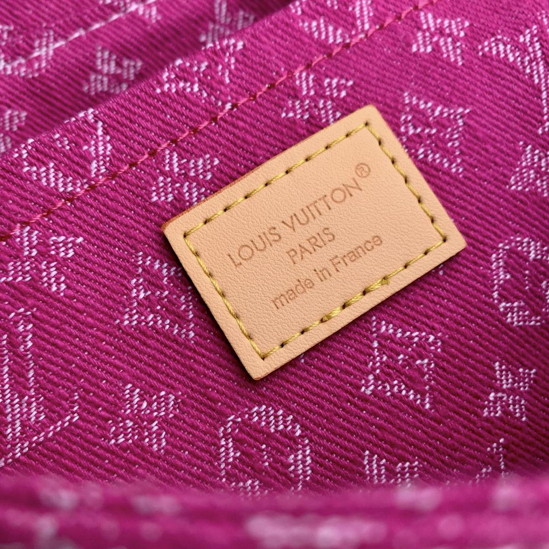 Louis Vuitton LV M28291  Sunset Handbag Fushia Denim