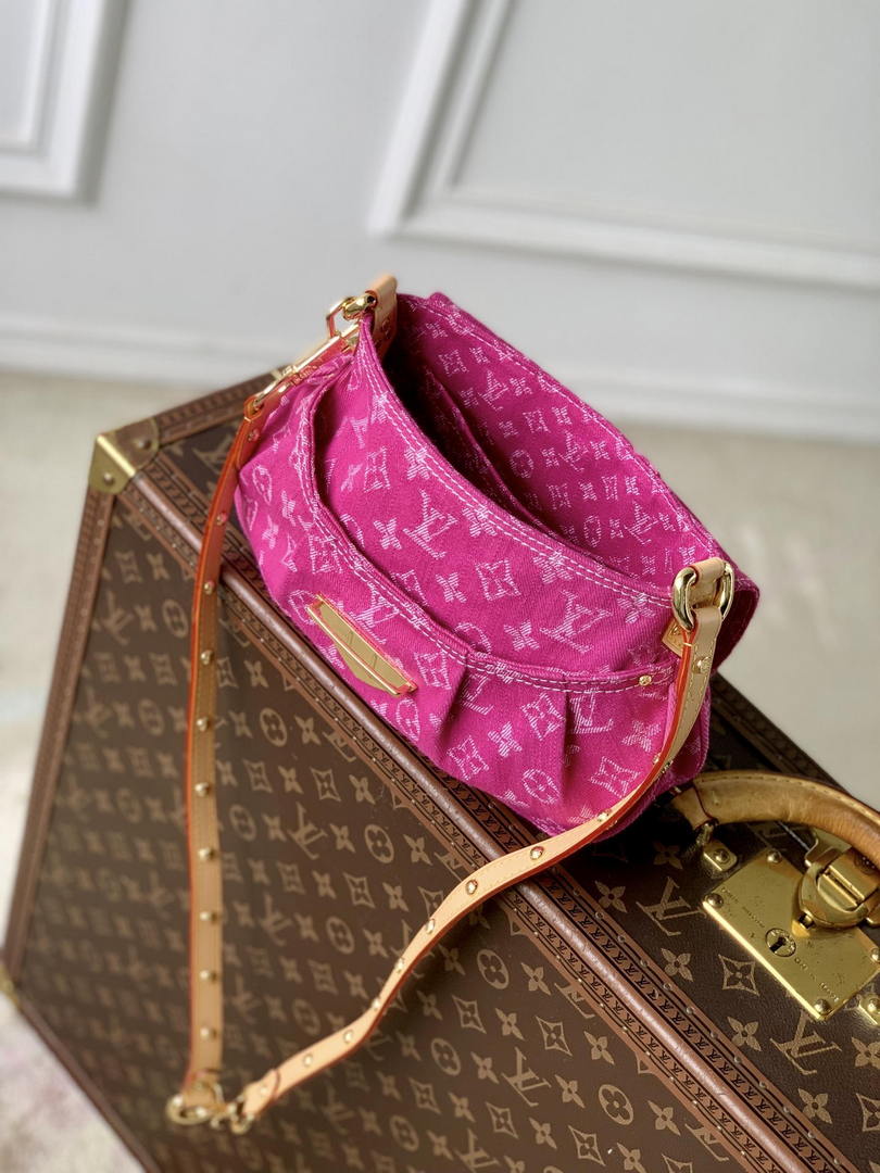 Louis Vuitton LV M28291  Sunset Handbag Fushia Denim