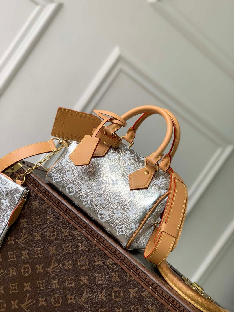 Louis Vuitton LV M28307 Speedy P9 Bandouliere 20 Bag Silvery