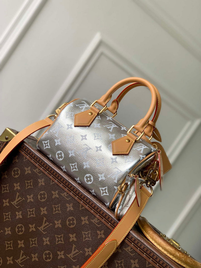 Louis Vuitton LV M28307 Speedy P9 Bandouliere 20 Bag Silvery