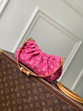 Louis Vuitton  LV M28327 Pochette Valley Bag Fuchsia Denim