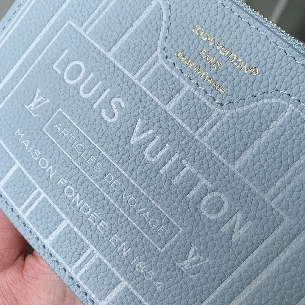 Louis Vuitton LV M28336 Neverfull Bandoulière Inside Out BB Bag Monogram Sky Blue