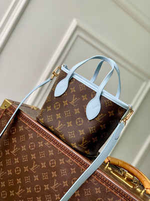 Louis Vuitton LV M28336 Neverfull Bandoulière Inside Out BB Bag Monogram Sky Blue - Default Title - View 3