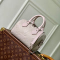 Louis Vuitton LV M28343 Speedy Bandouliere 20 Monogram Empreinte Brume Gray