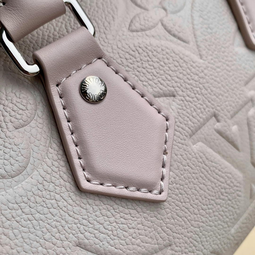 Louis Vuitton LV M28343 Speedy Bandouliere 20 Monogram Empreinte Brume Gray