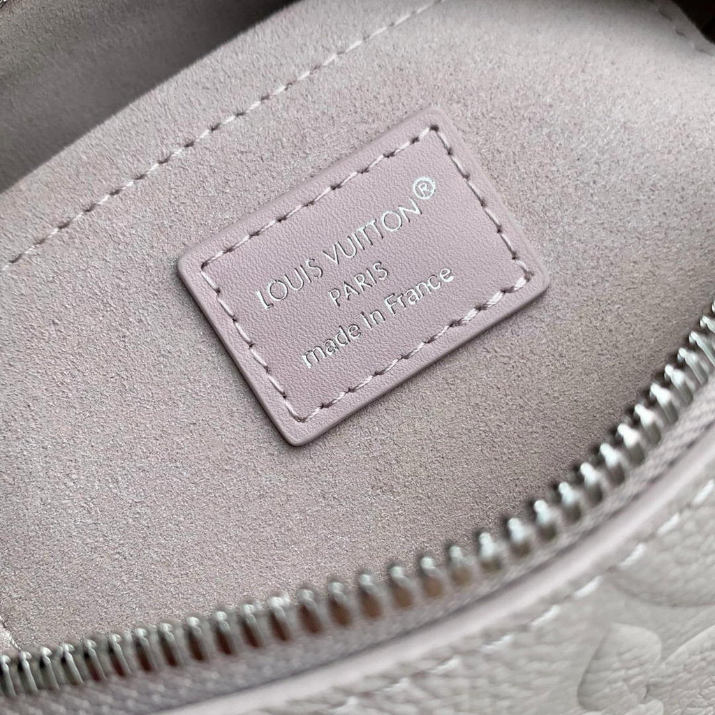 Louis Vuitton LV M28343 Speedy Bandouliere 20 Monogram Empreinte Brume Gray