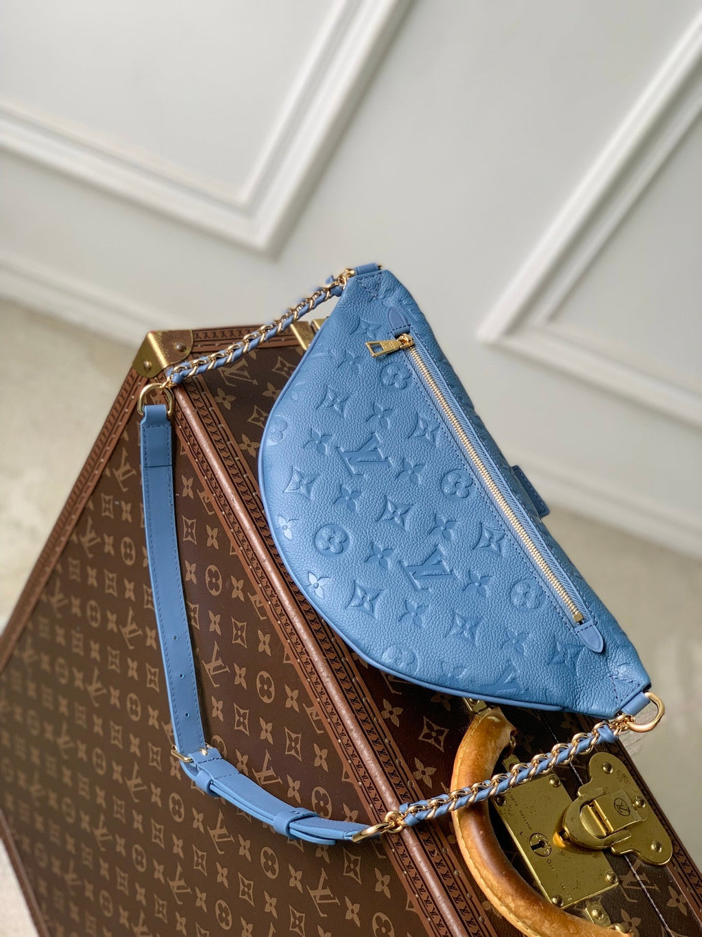 Louis Vuitton LV M28356 High Rise PM Bag Denim Blue