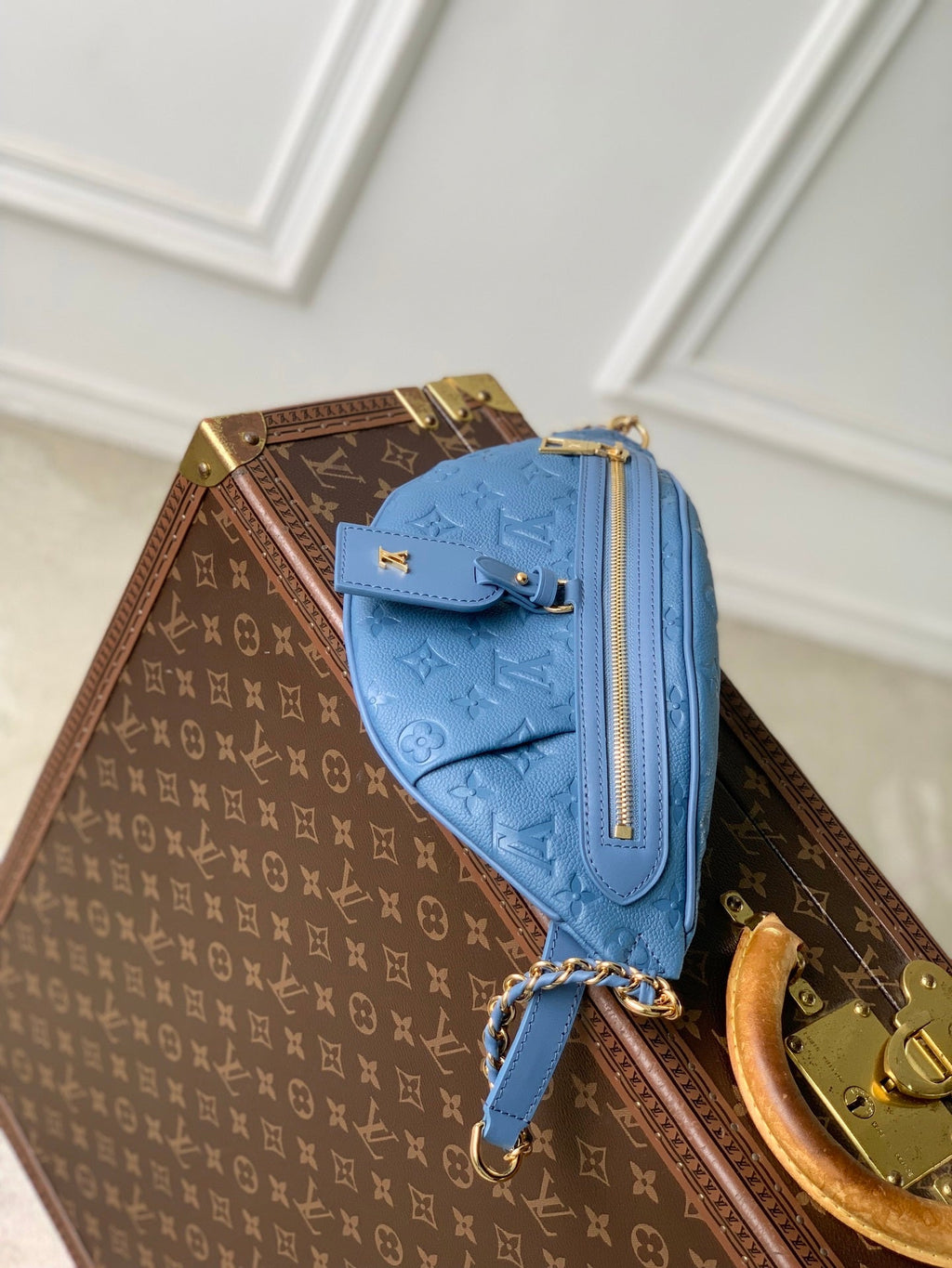 Louis Vuitton LV M28356 High Rise PM Bag Denim Blue